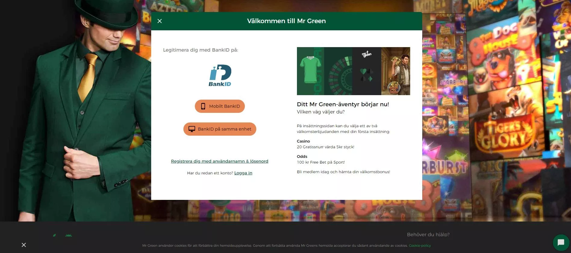 Mr Green Sverige – Betting, bonusar & mobil