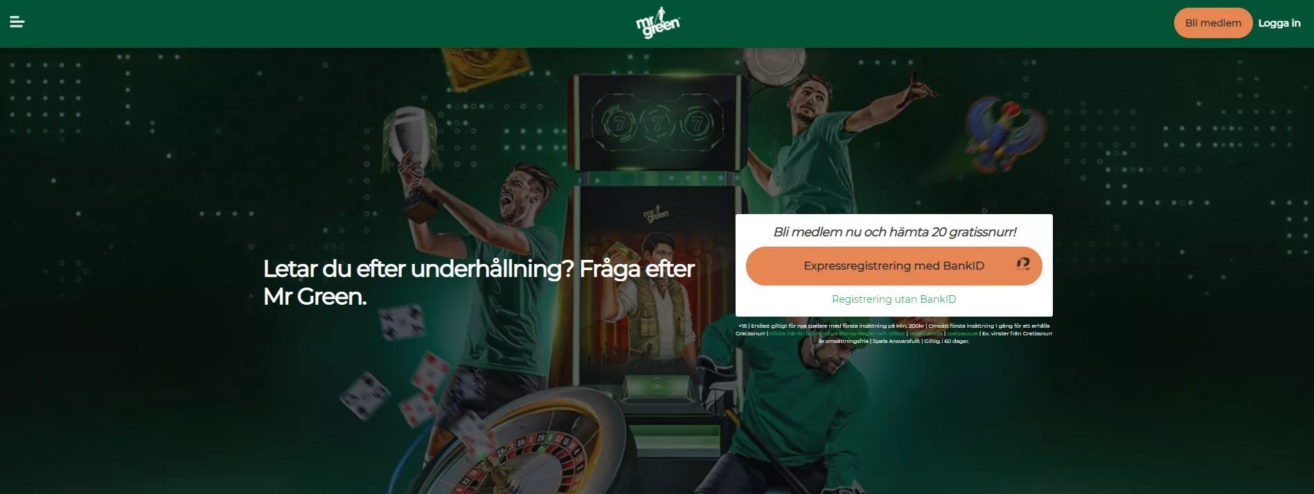 Mr Green Sverige – Betting, bonusar & mobil