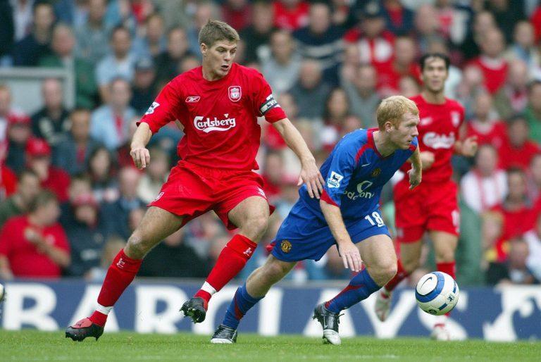 STEVEN GERRARD , PAUL SCHOLES, LIVERPOOL V MANCHESTER UNITED, LIVERPOOL V MANCHESTER UNITED, 2005 STEVEN GERRARD , PAUL SCHOLES, LIVERPOOL V MANCHESTER UNITED, LIVERPOOL V MANCHESTER UNITED, 2005