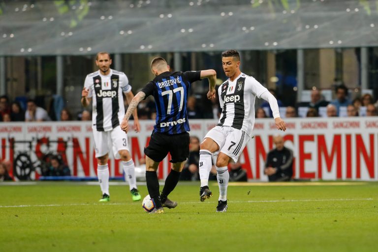 Milan, Italy. 27 April 2019. Campionato Italiano Serie A. Inter vs Juventus 1-1. Milan, Italy. 27 April 2019. Campionato Italiano Serie A. Inter vs Juventus 1-1.