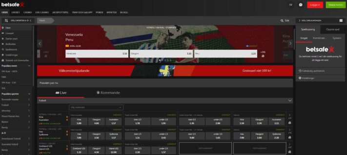Betsafe Sverige – Odds, bonus & logga in