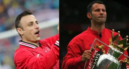 Dimitar Berbatov och Ryan Giggs.