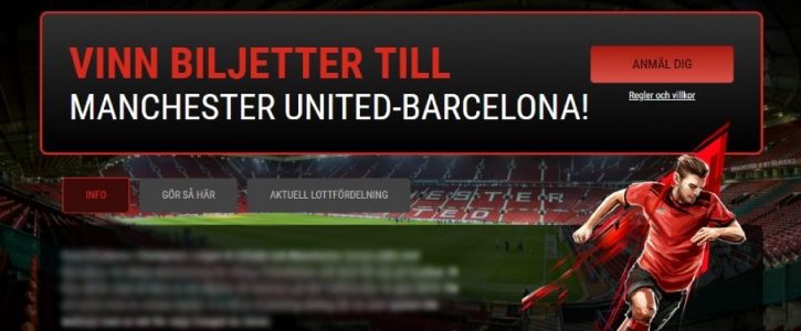 Tävling: Vinn resa till Manchester United - Barcelona 10 april! Tävling: Vinn resa till Manchester United - Barcelona 10 april!