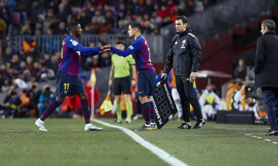 Ousmane Dembélé och Coutinho