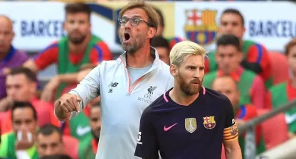 Jürgen Klopp och Lionel Messi.