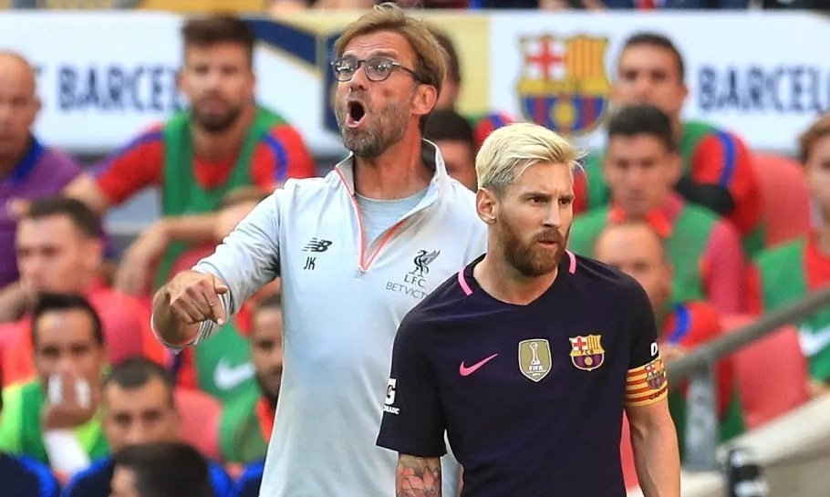 Jürgen Klopp och Lionel Messi.