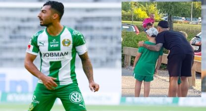 Hamad utanför Tunavallen.