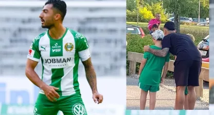 Hamad utanför Tunavallen.