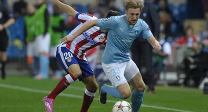 Emil Forsberg spelade mot Atlético Madrid.