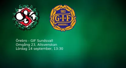 Streama Örebro - GIF Sundsvall 