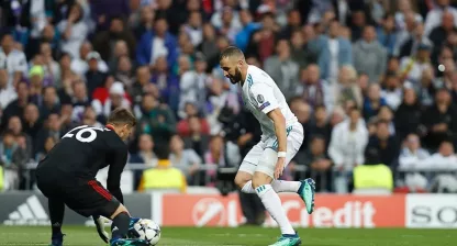 Karim Benzema mot Bayern München.