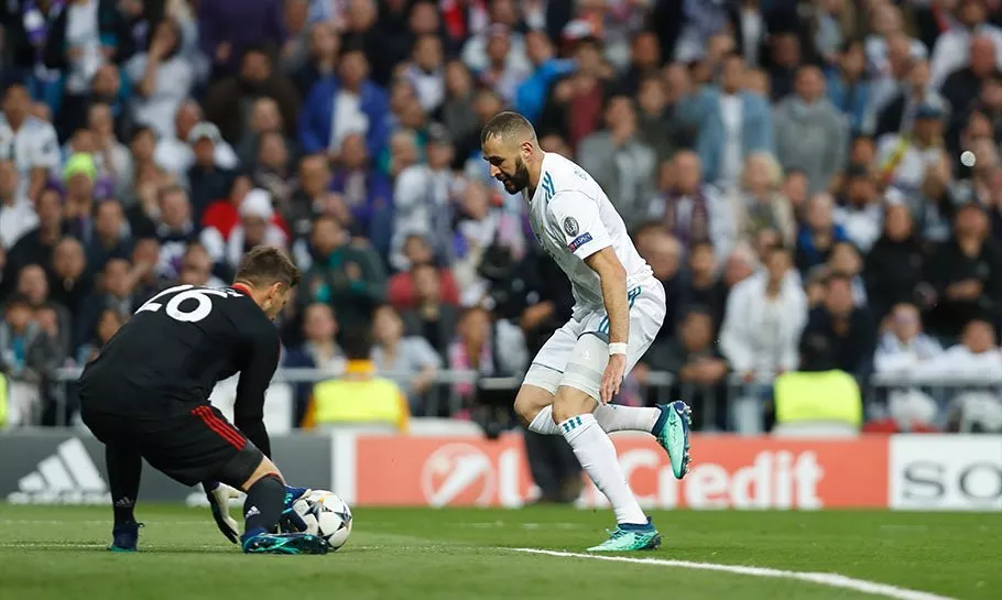 Karim Benzema mot Bayern München.