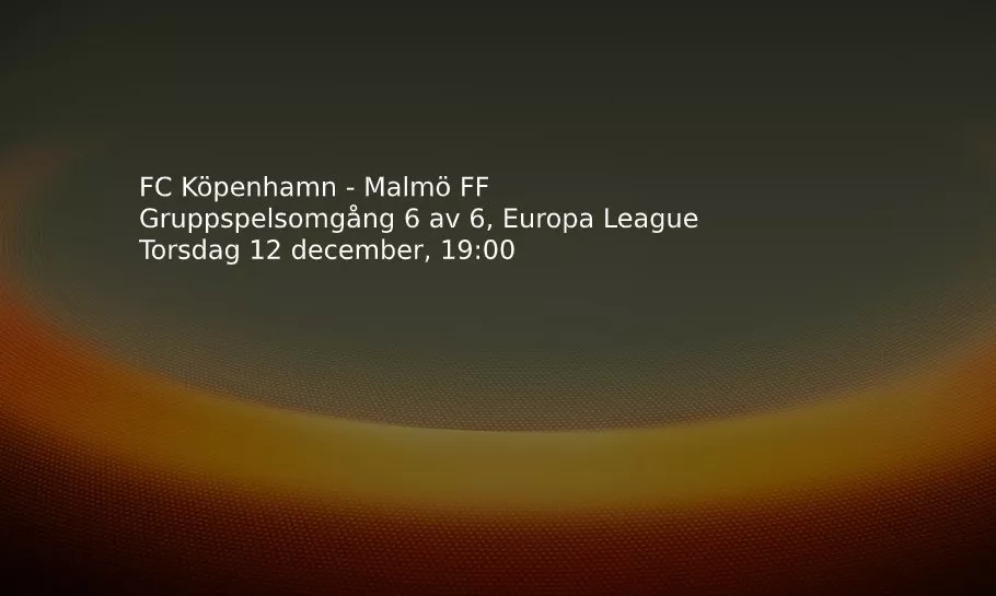 FC Köpenhamn - Malmö FF live stream