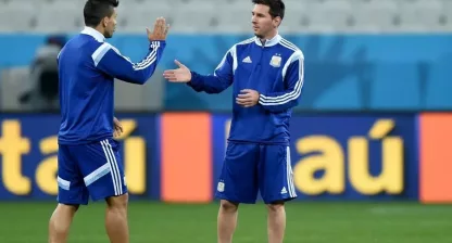 Kun Agüero och Lionel Messi