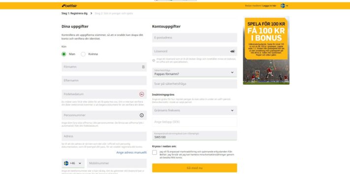 Betfair Sverige – Odds, bonus & logga in