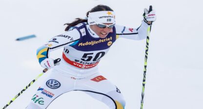 Sveriges damlag inför stafett för i skid-VM