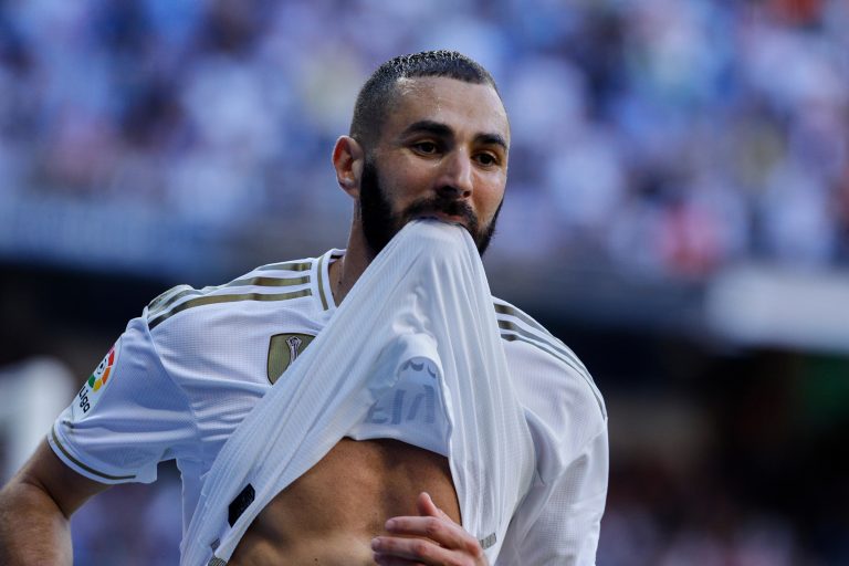 Madrid, Spain. 05th Oct, 2019. Karim Benzema of Real Madrid seen in action during the La Liga match between Real Madrid and Granada CF at Santiago Bernabeu Stadium in Madrid.(Final score: Real Madrid 4: 2 Granada CF) Credit: SOPA Images Limited/Alamy Live