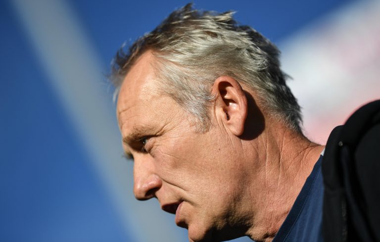 26 October 2019, Baden-Wuerttemberg, Freiburg: Soccer: Bundesliga, SC Freiburg - RB Leipzig, 9th matchday in the Schwarzwaldstadion. Coach Christian Streich from Freiburg gives an interview. Photo: Patrick Seeger/dpa - IMPORTANT NOTE: In accordance with t