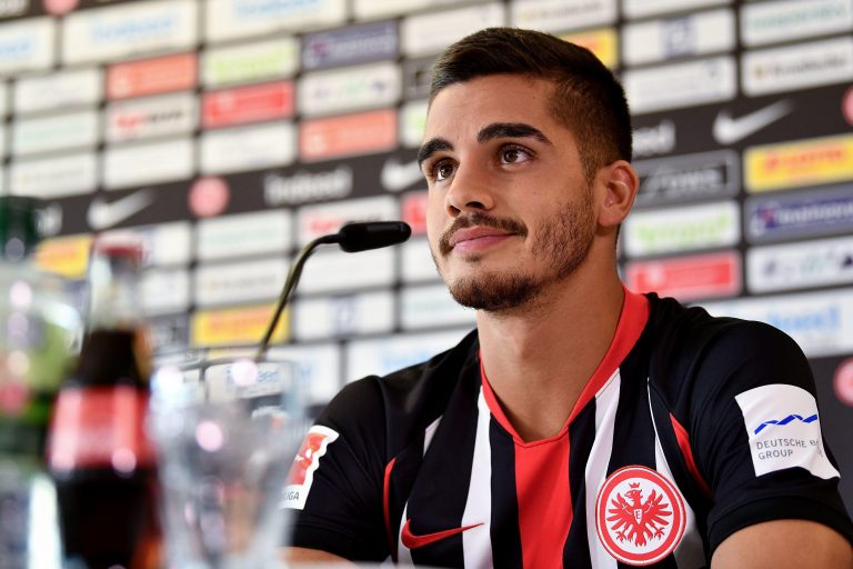 04 September 2019, Hessen, Frankfurt/Main: German Bundesliga soccer team Eintracht Frankfurt presents newcomer Andre Silva at a press conference. Photo: Florian Ulrich/dpa 04 September 2019, Hessen, Frankfurt/Main: German Bundesliga soccer team Eintracht Frankfurt presents newcomer Andre Silva at a press conference. Photo: Florian Ulrich/dpa