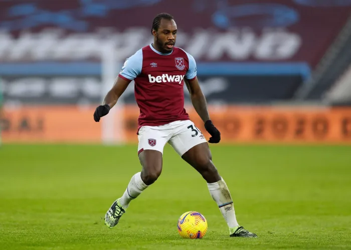 London Stadium, London, UK. 16th Jan, 2021. English Premier League Football, West Ham United versus Burnley; Michail Antonio of West Ham United Credit: Action Plus Sports/Alamy Live News West Ham Brentford speltips stream