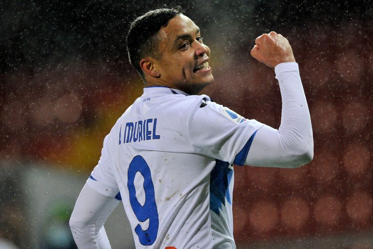 Luis Muriel player of Atalanta, during the match of the Italian football league Serie A between Benevento vs Atalanta final result 1-4, match played a Luis Muriel player of Atalanta, during the match of the Italian football league Serie A between Benevento vs Atalanta final result 1-4, match played a