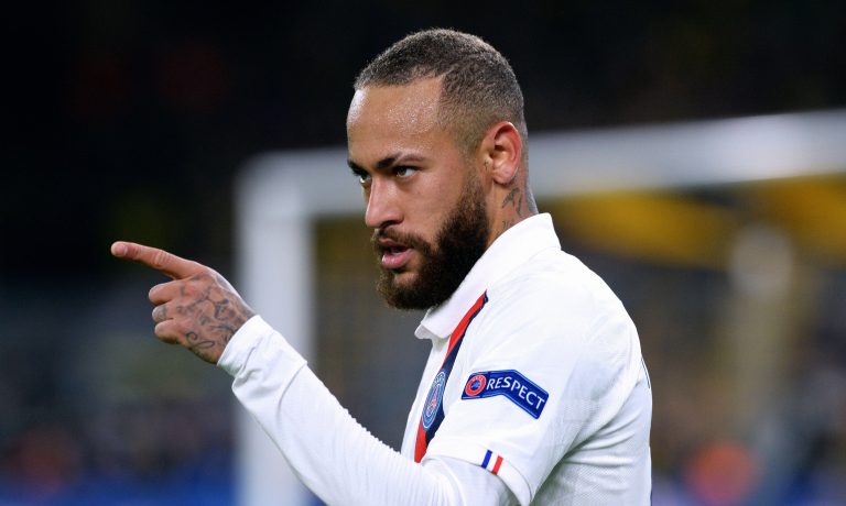 Neymar (PSG) during the UEFA Champions League football match Borussia Dortmund vs Paris St. Germain, Signal Iduna Park, Dortmund, Germany Neymar (PSG) during the UEFA Champions League football match Borussia Dortmund vs Paris St. Germain, Signal Iduna Park, Dortmund, Germany