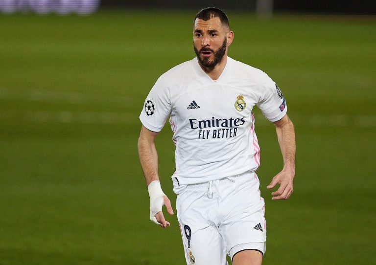 Madrid, Spain. 16th Mar, 2021. Karim Benzema (Real Madrid CF) during the UEFA Champions League round of 16 second leg match between Real Madrid and Atalanta Bergamo at Valdebebas Sport City in Madrid.(Final score; 3 to 1 for Real Madrid, qualifying in a g