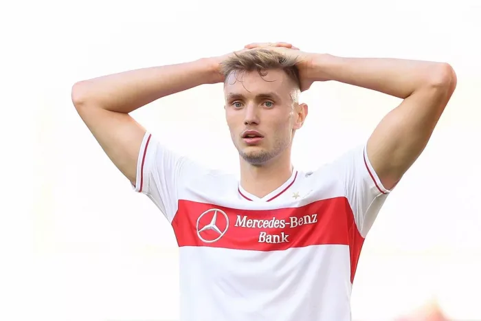 Stuttgart, Germany. 03rd Oct, 2020. Football: Bundesliga, VfB Stuttgart - Bayer Leverkusen, 3rd matchday, Mercedes-Benz Arena. Stuttgart's Sasa Kalajdzic reacts in the game. Credit: Tom Weller/dpa - IMPORTANT NOTE: In accordance with the regulations of th Stuttgart – Arminia Bielefeld, 22/5: Speltips & stream