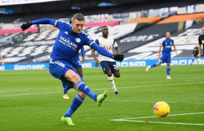 Tottenham Hotspur Stadium, London, 20th Dec 2020. Leicester City's Jamie Vardy during the Premier League match at the Tottenham Hotspur Stadium, London.Tottenham Hotspur v Leicester City. Premier League - LondonPicture Credit : © Mark Pain / Alamy Li West Ham – Leicester, 23/8: Speltips & stream