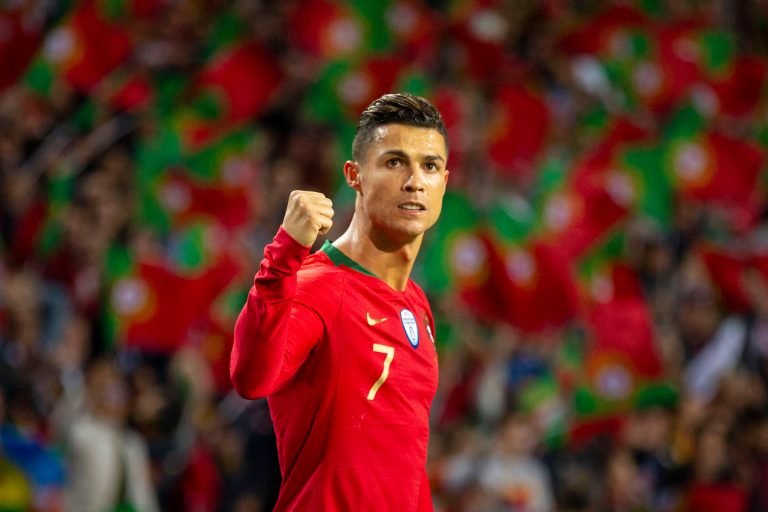 Porto, Portugal. 05th June, 2019. Portugal's player Cristiano Ronaldo celebrates the second goal during the the UEFA Nations League Finals at Dragon Stadium in Porto, Portugal. ( Portugal 3:1 Switzerland ) Credit: SOPA Images Limited/Alamy Live News