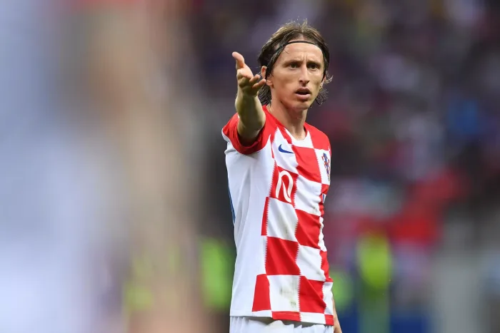 Moscow, Russland. 15th July, 2018. Luka Modric (Croatia). GES/Football/World Championship 2018 Russia, Final: France - Croatia, 15.07.2018 GES/Soccer/Football, Worldcup 2018 Russia, Final: France vs Croatia, Moscow, July 15, 2018 | usage worldwide Credit: England Kroatien speltips