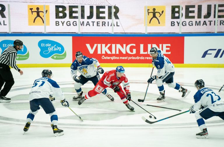Malmoe, Sweden. 13th Feb, 2021. Matej Blumel (30) of Czech Republic seen in the Beijer Hockey Games 2021 match between Finland and Czech Republic at Malmoe Arena in Malmoe. (Photo Credit: Gonzales Photo/Alamy Live News