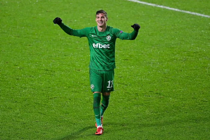 Ludogorets' Kiril Despodov celebrates after scoring during a soccer game between Belgian club Royal Antwerp FC and Bulgarian team PFC Ludogorets, Thur Ludogorets – Olympiakos, 10/8: Speltips & stream