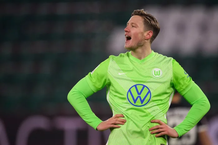 Wolfsburg, Germany. 31st Jan, 2021. Football: Bundesliga, VfL Wolfsburg - VfB Stuttgart, Matchday 19 at Volkswagen Arena. Wolfsburg's Wout Weghorst reacts. Credit: Swen Pfortner/dpa - IMPORTANT NOTE: In accordance with the regulations of the DFL Deutsche Wolfsburg – Bochum, 14/5: Speltips & stream