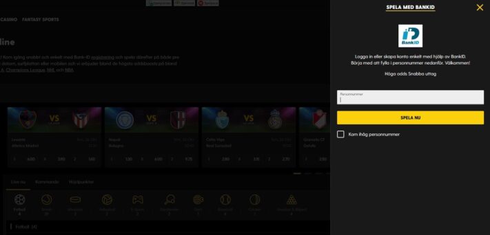 Bethard Sverige – Bonus, odds & logga in