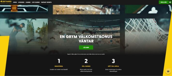 Bethard Sverige – Bonus, odds & logga in