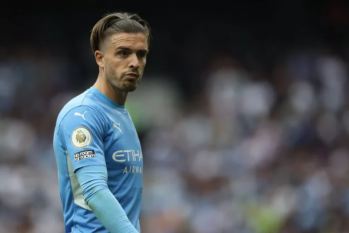 London, England, 15th August 2021. Jack Grealish of Manchester City during the Premier League match at the Tottenham Hotspur Stadium, London. Picture credit should read: Paul Terry / Sportimage Credit: Sportimage/Alamy Live News Man City Norwich stream speltips