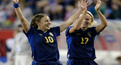 Svenska medaljer i fotboll för damer i OS, VM och EM