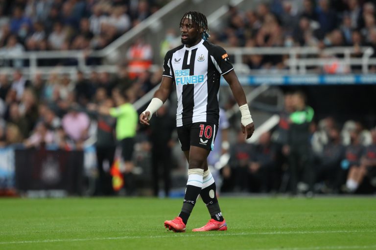 NEWCASTLE UPON TYNE. SEPT 17TH Newcastle United's Allan Saint-Maximin during the Premier League match between Newcastle United and Leeds United at St. James's Park, Newcastle on Friday 17th September 2021. (Credit: Mark Fletcher | MI News) Credit: MI News NEWCASTLE UPON TYNE. SEPT 17TH Newcastle United's Allan Saint-Maximin during the Premier League match between Newcastle United and Leeds United at St. James's Park, Newcastle on Friday 17th September 2021. (Credit: Mark Fletcher | MI News) Credit: MI News