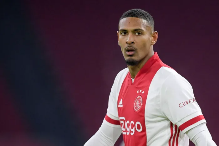 AMSTERDAM, NETHERLANDS - JANUARY 10: Sebastien Haller of Ajax during the Dutch Eredivisie match between Ajax and PSV at Johan Cruijff Arena on January 10, 2021 in Amsterdam, Netherlands (Photo by Gerrit van Keulen/BSR AgencyOrange PicturesAlamy Live New Ajax – Dortmund, 19/10: Speltips & stream