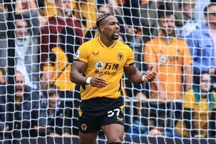 Adama Traore #37 of Wolverhampton Wanderers reacts as he misses a chance on goal in Wolverhampton, United Kingdom on 8/22/2021. (Photo by Mark Cosgrove/News Images/Sipa USA) Wolverhampton – Everton, 1/11: Speltips & stream