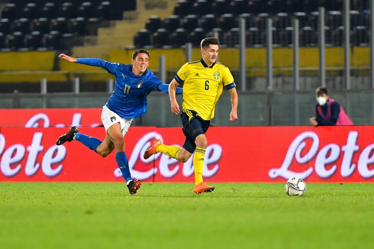Pisa, Italy. 18th Nov, 2020. Italy U21 coach Paolo Nicolato, already mathematically qualified for the European Championships as before the group and with a lot of turnover, continues to win and convince, demolishing Sweden 4-1 at the Arena Garibaldi in Pi