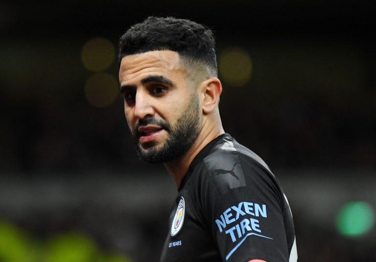 LONDON, ENGLAND - FEBRUARY 2, 2020: Riyad Mahrez of City pictured during the 2019/20 Premier League game between Tottenham Hotspur FC and Manchester City FC at Tottenham Hotspur Stadium. LONDON, ENGLAND - FEBRUARY 2, 2020: Riyad Mahrez of City pictured during the 2019/20 Premier League game between Tottenham Hotspur FC and Manchester City FC at Tottenham Hotspur Stadium.