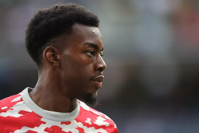 Berne, Switzerland, 14th September 2021. Anthony Elanga of Manchester United during the warm up prior to the UEFA Champions League match at Stadion Wankdorf, Berne. Picture credit should read: Jonathan Moscrop / Sportimage Sverige Montenegro speltips stream