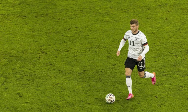 Timo Werner (Deutschland)Deutschland - LettlandDusseldorf, 07.06.2021, Fussball, Saison 2020/21Foto: Moritz MullerCopyright (nur fur journalisti Timo Werner (Deutschland)Deutschland - LettlandDusseldorf, 07.06.2021, Fussball, Saison 2020/21Foto: Moritz MullerCopyright (nur fur journalisti