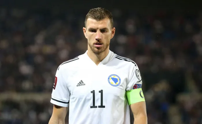 Edin Dzeko of Bosnia and Herzegovina during the FIFA World Cup Qatar 2022, Qualifiers, Group D football match between France and Bosnia and Herzegovina on September 1, 2021 at Stade de La Meinau in Strasbourg, France - Photo Jean Catuffe / DPPI Bosnien – Finland, 13/11: Speltips & stream