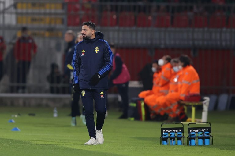Monza, Italy on October 12, 2021, Poya Asbaghi Head Coach of U21 Sweden during the UEFA European Under-21 Championship Qualifier football match between Italy U21 and Sweden U21 at U-Power Stadium, Monza, Italy on October 12, 2021 Monza, Italy on October 12, 2021, Poya Asbaghi Head Coach of U21 Sweden during the UEFA European Under-21 Championship Qualifier football match between Italy U21 and Sweden U21 at U-Power Stadium, Monza, Italy on October 12, 2021
