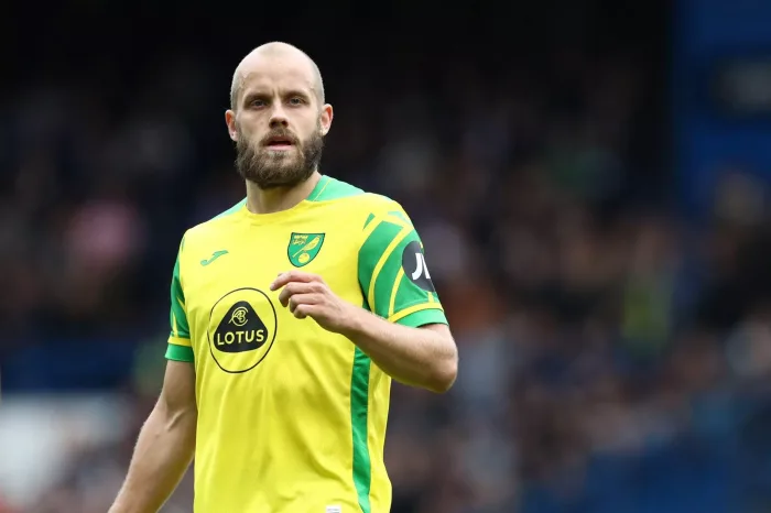 London, England, 23rd October 2021. Teemu Pukki of Norwich City during the Premier League match at Stamford Bridge, London. Picture credit should read: Paul Terry / Sportimage Newcastle – Norwich, 30/11: Speltips & stream
