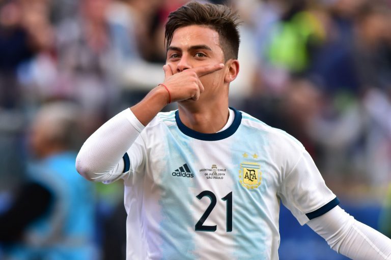 Sao Paulo, Brazil, July 06nd, 2019 - Dybala - Match between Argentina and Chile, valid for the competition of 3rd place of CONMEBOL Copa America Brasil 2019, held in the Corinthians Arena, on the afternoon of this saturday, 06. (Credit: Eduardo Carmim/Ala Sao Paulo, Brazil, July 06nd, 2019 - Dybala - Match between Argentina and Chile, valid for the competition of 3rd place of CONMEBOL Copa America Brasil 2019, held in the Corinthians Arena, on the afternoon of this saturday, 06. (Credit: Eduardo Carmim/Ala