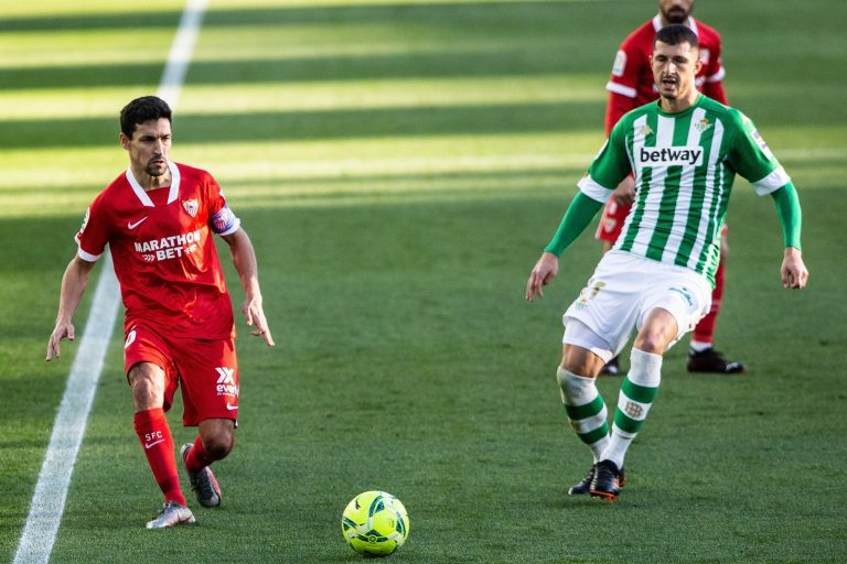 Jesus Navas of Sevilla during the Spanish championship La Liga football match between Real Betis Balompie and Sevilla FC on / LM Jesus Navas of Sevilla during the Spanish championship La Liga football match between Real Betis Balompie and Sevilla FC on / LM